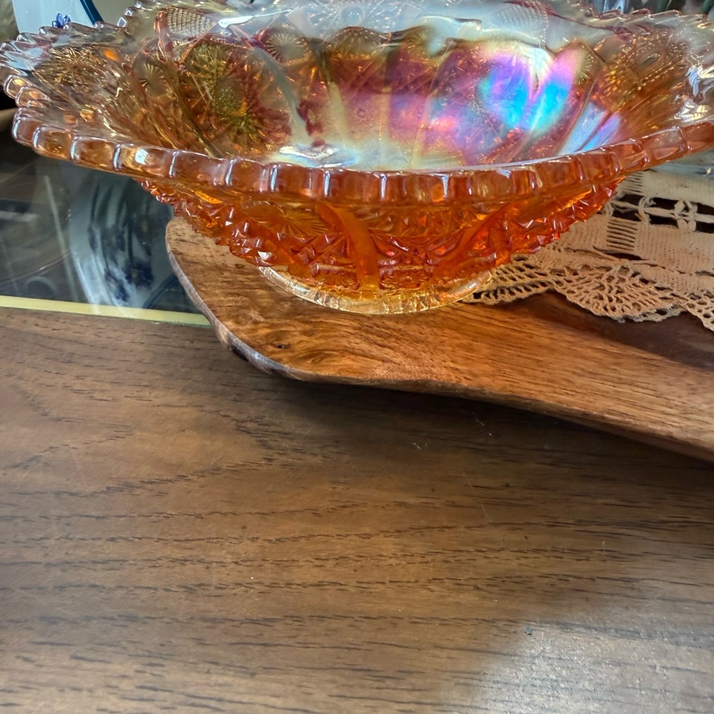 Radiant Iridescent Glass Bowl